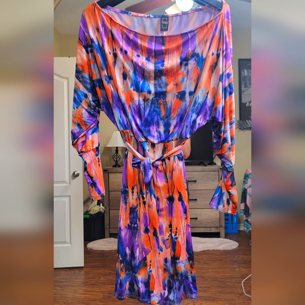 Stretchy wide neck body con dress